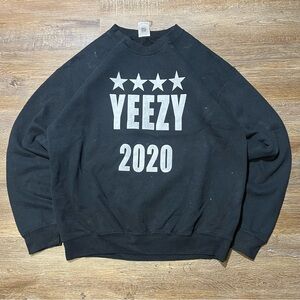 Kanye west Presidential Campaign Yeezy 2020 Black Crewneck Sweatshirt